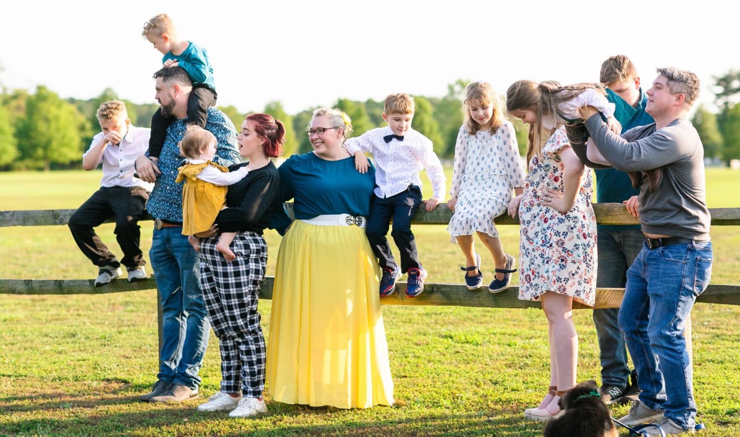 Image of the Coburn family being them...messy and fun